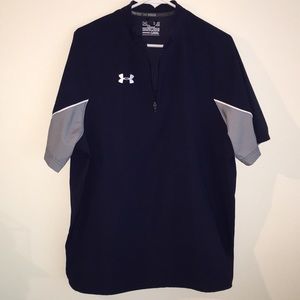 UA Men’s Short Sleeve Pullover 1/4 Zip, navy, NWT